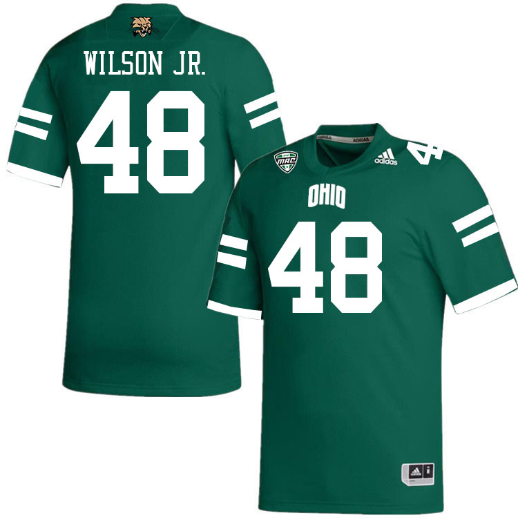 Ohio Bobcats #48 Aginon Wilson Jr. College Football Jerseys Stitched-Green